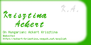 krisztina ackert business card